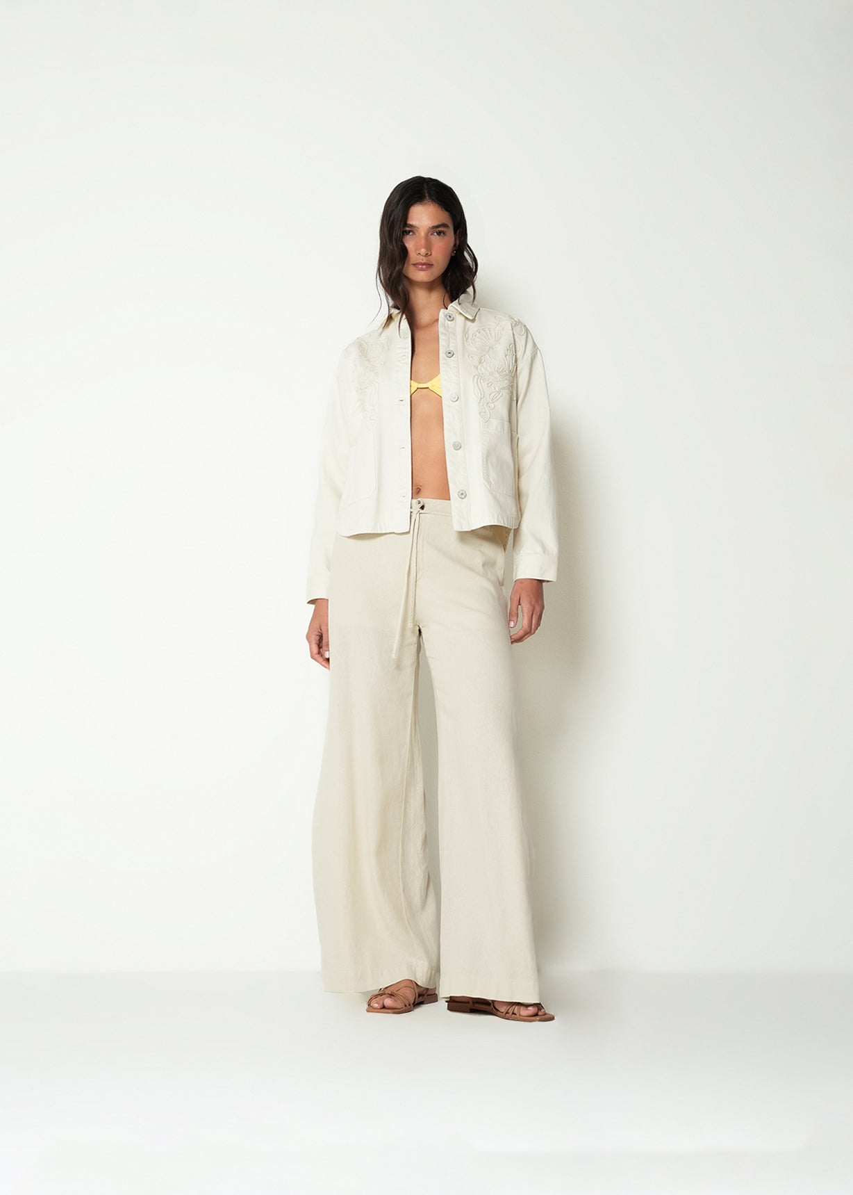 Chaqueta oversize con detalle bordado - Crudo 14_422H352_CRU110605_3