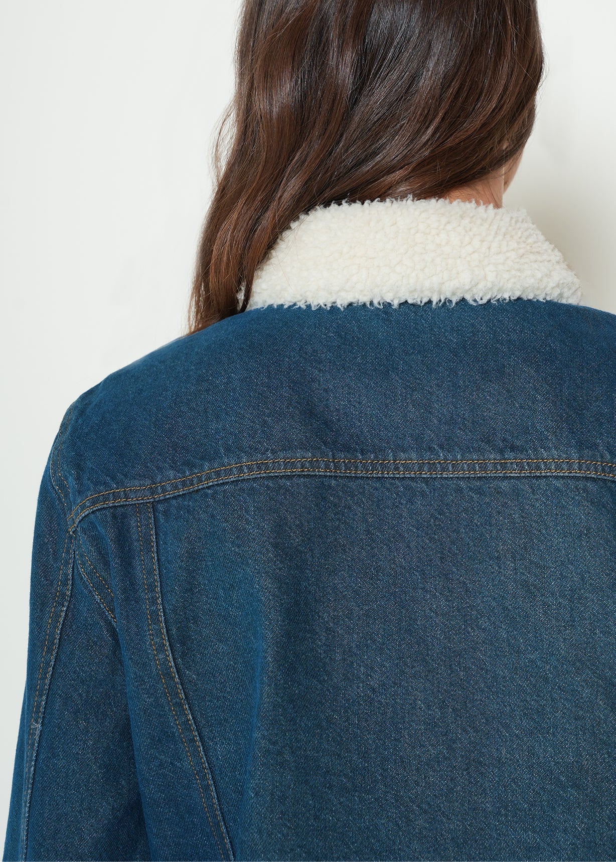 Chaqueta denim cuello afelpado  - Azul 14_422H381_AZU194227_7