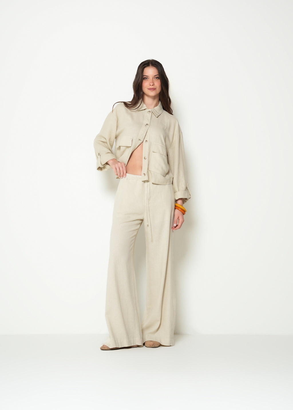 Camisa con bolsillos - Crudo 14_422H384_CRU130000_3