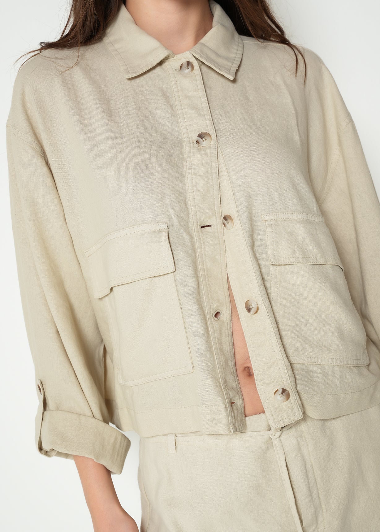 Camisa con bolsillos - Crudo 14_422H384_CRU130000_4