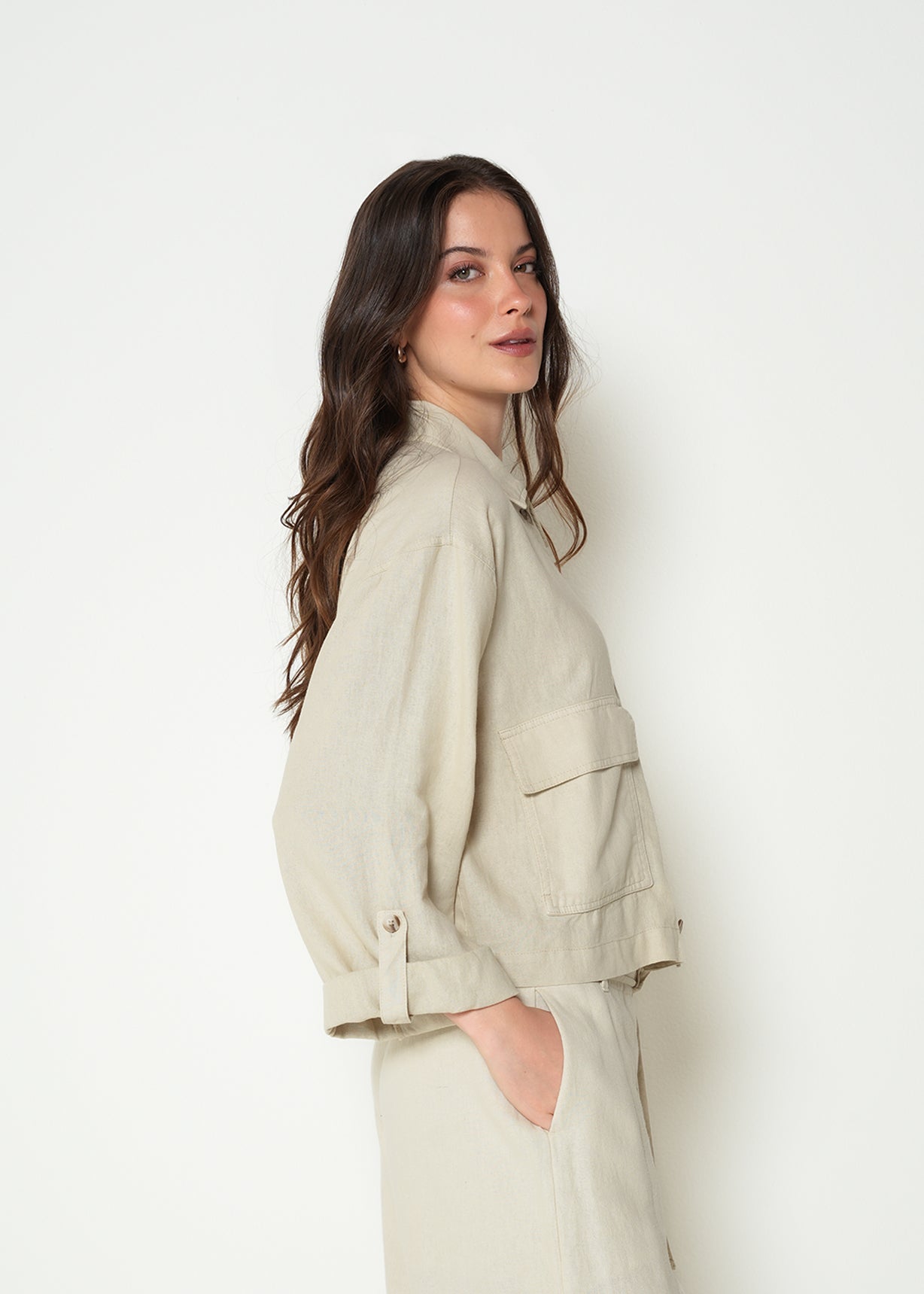 Camisa con bolsillos - Crudo 14_422H384_CRU130000_5