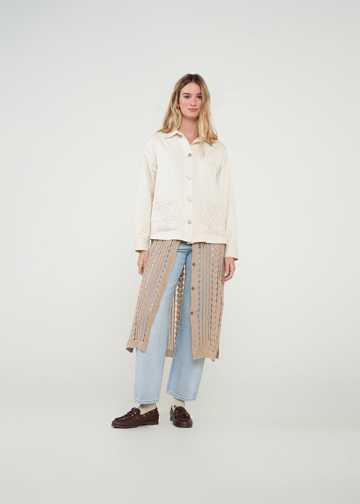 Chaqueta con bolsillos tejidos - Crudo 14_422H397_CRU130905_3