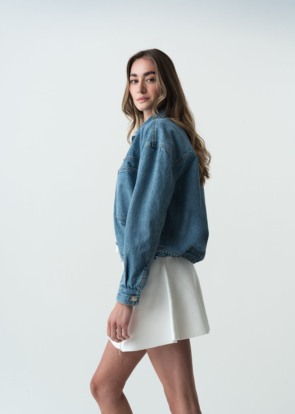 Chaqueta tipo Trucker en denim - Azul 14_423G333_AZU183928_3