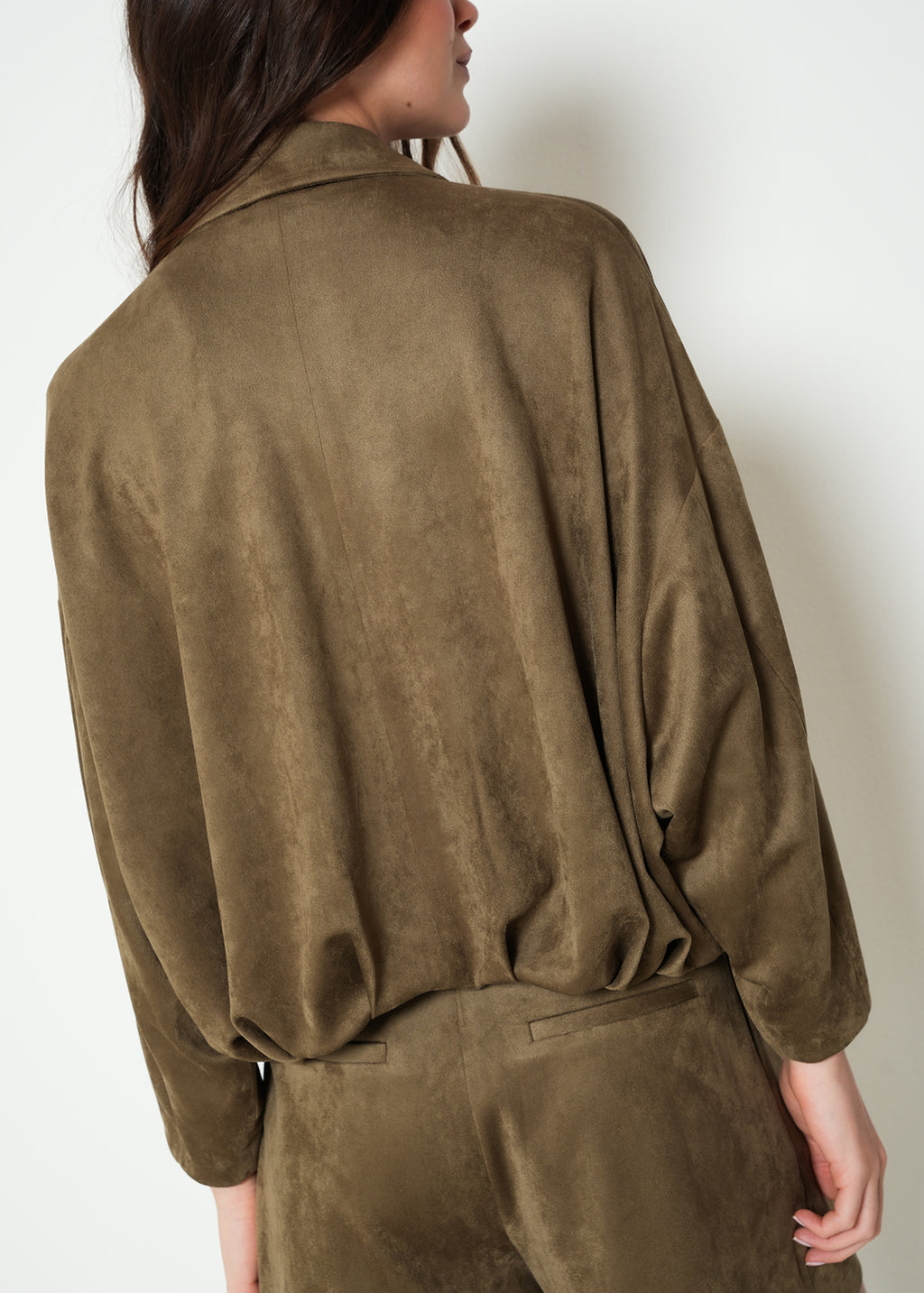 Chaqueta oversize manga larga cuello clásico - Verde 14_423H003_VER190820_4