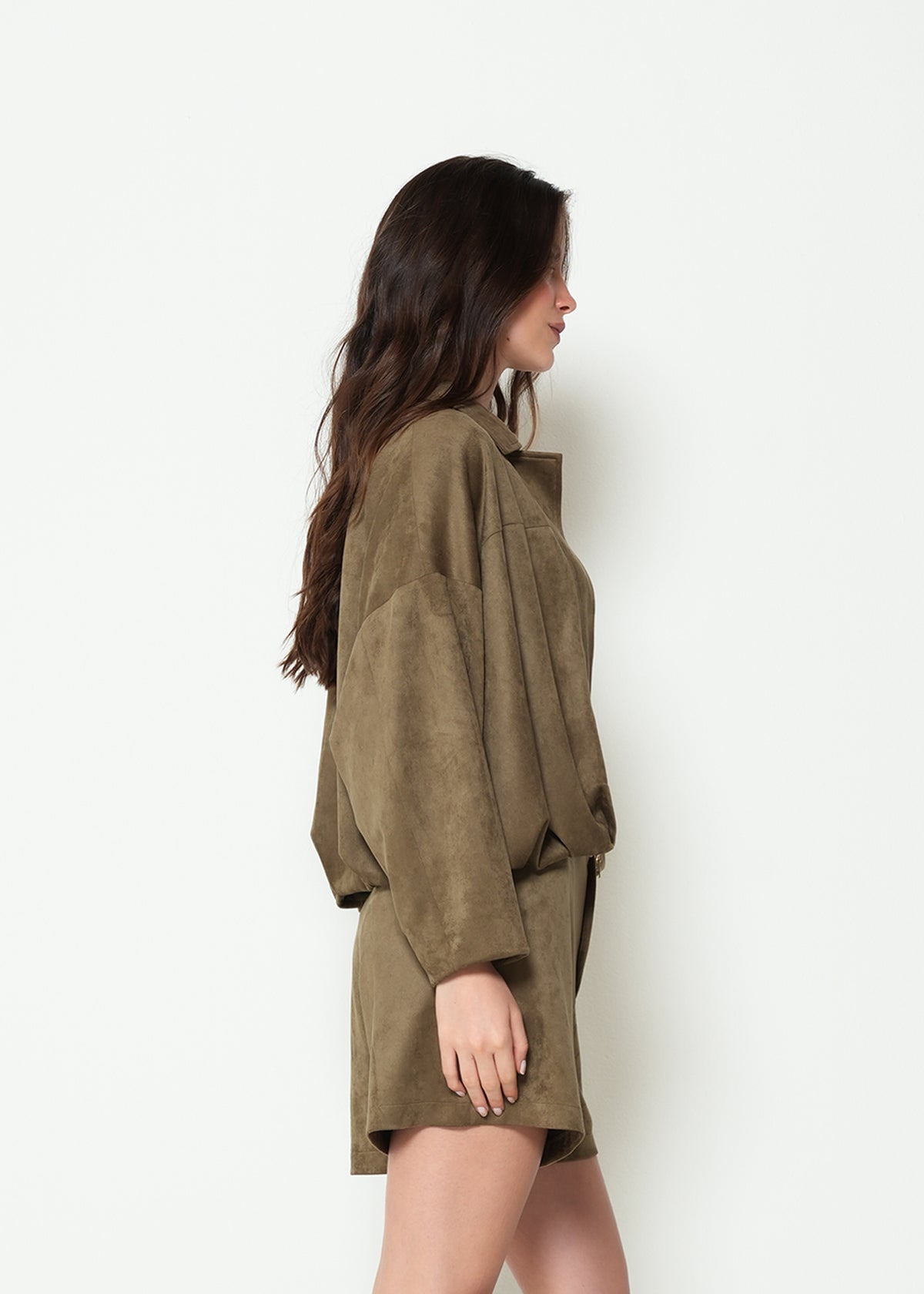 Chaqueta oversize manga larga cuello clásico - Verde 14_423H003_VER190820_5