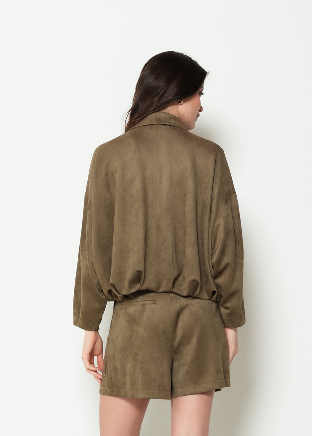Chaqueta oversize manga larga cuello clásico - Verde 14_423H003_VER190820_7