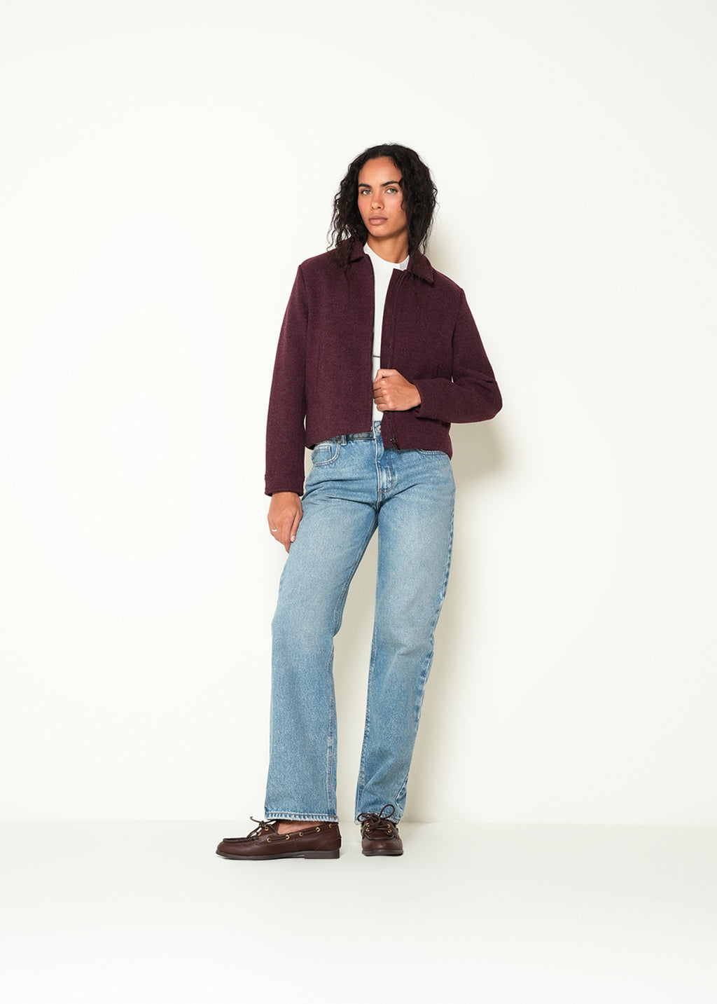 Chaqueta manga larga cuello en V - Rojo 14_423H023_ROJ191528_3