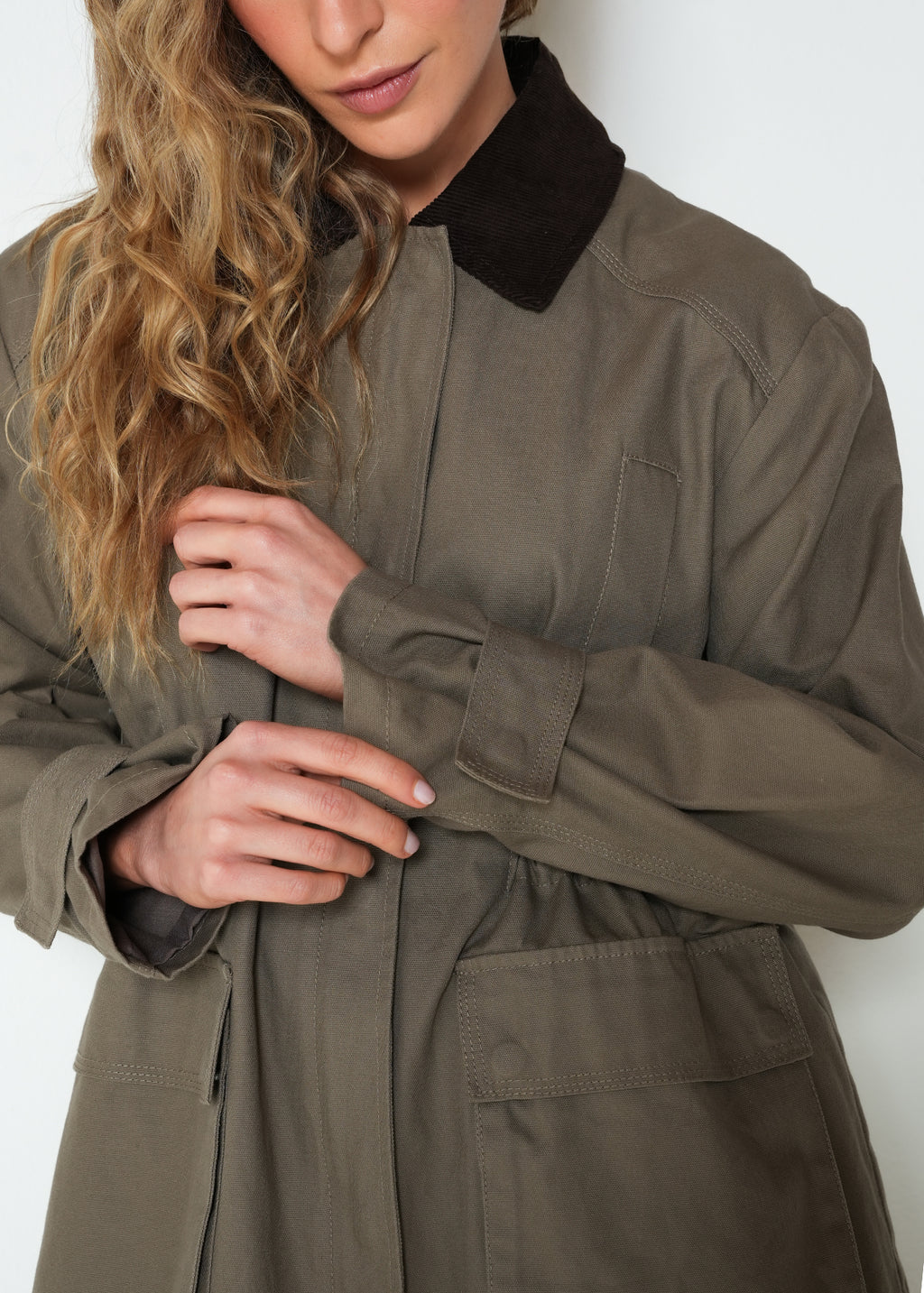 Chaqueta manga larga cuello alto - Gris 14_423H024_GRI181210_6