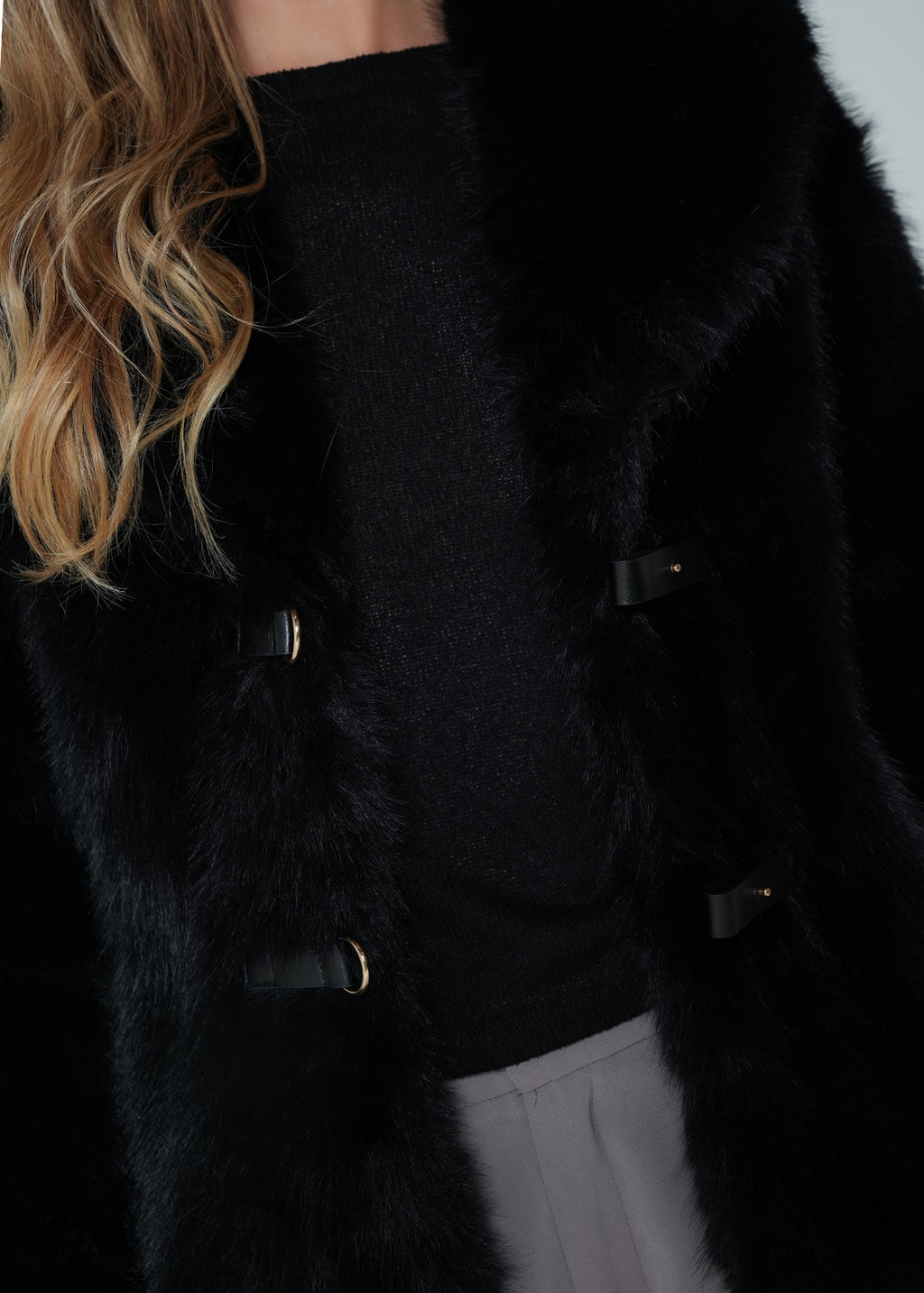 Chaqueta cuello alto afelpada - Negro 14_423H074_NEG190303_4