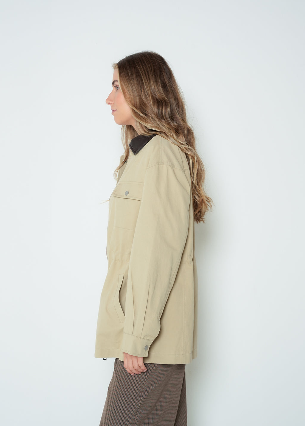Chaqueta manga larga cuello clásico - Beige 14_423H079_BEI161108_5