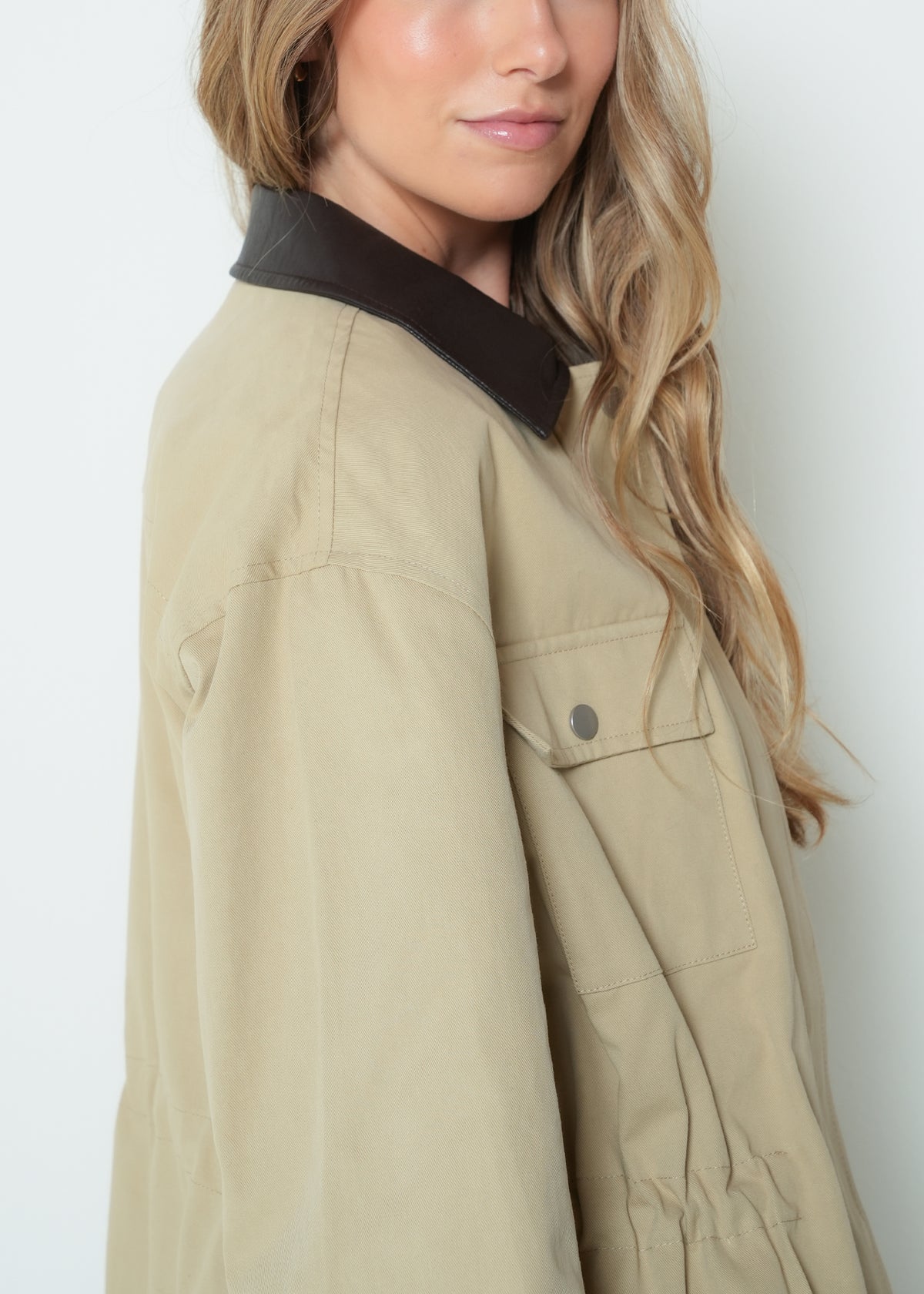 Chaqueta manga larga cuello clásico - Beige 14_423H079_BEI161108_6