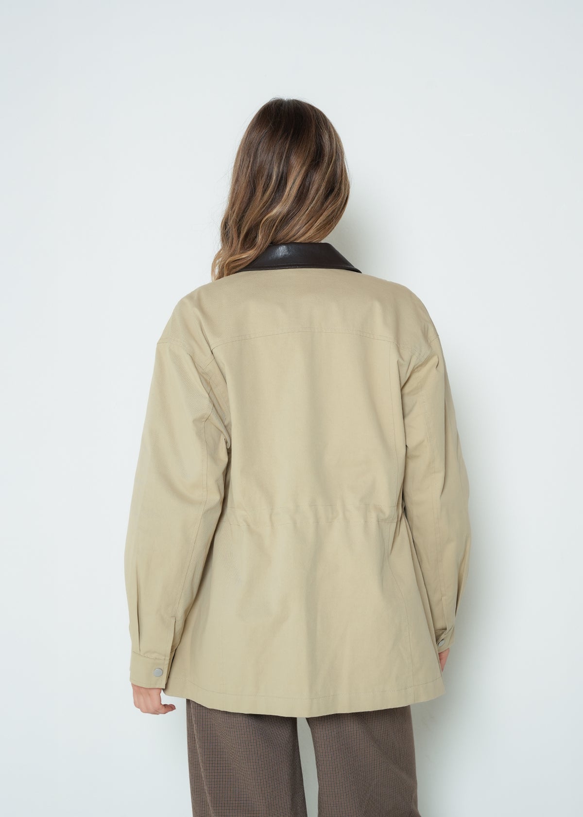 Chaqueta manga larga cuello clásico - Beige 14_423H079_BEI161108_7