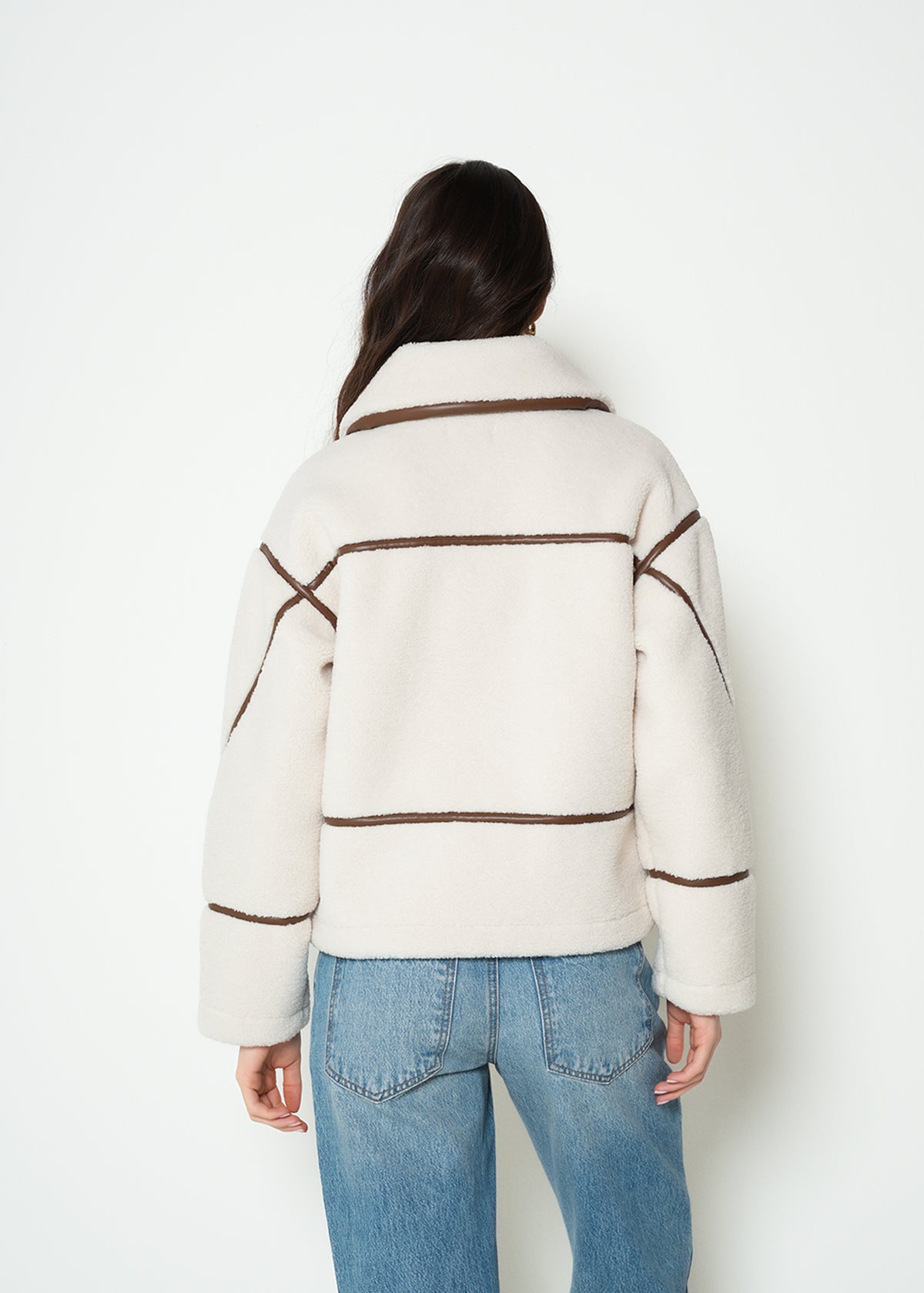 Chaqueta manga larga cuello alto - Crudo 14_423H085_CRU130905_6