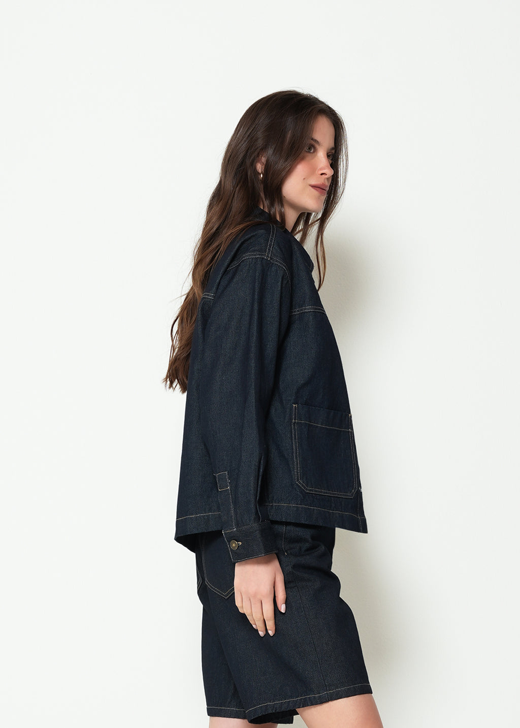 Chaqueta denim manga larga cuello clásico - Azul 14_423H305_AZU194227_5