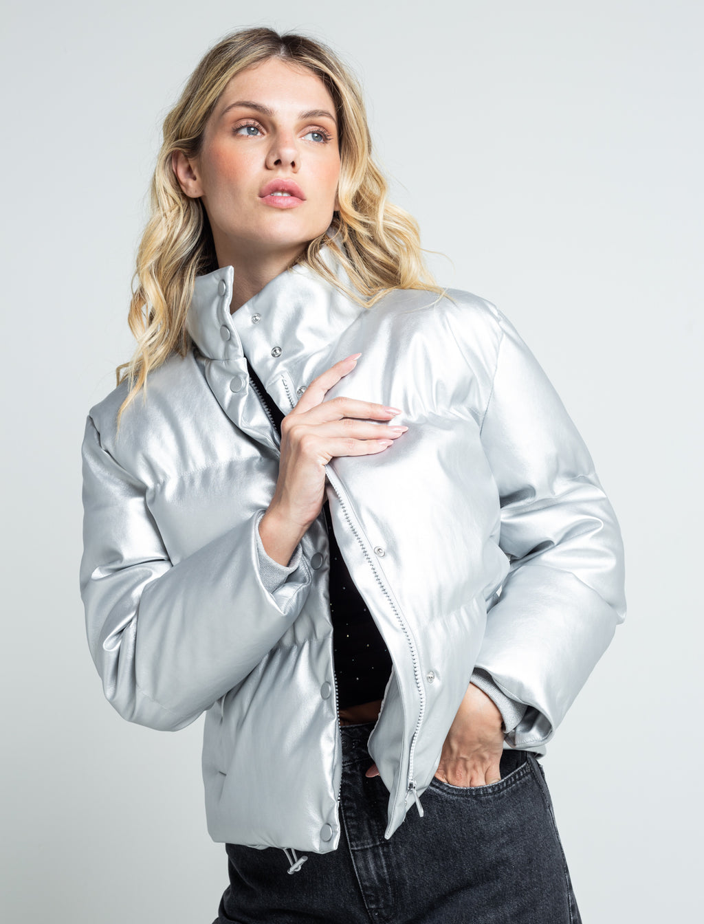 Chaqueta abullonada - Gris 14_429E030_GRI190201_0