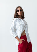 Chaqueta con detalles desagujados - Crudo 14_429F040_CRU111001_0