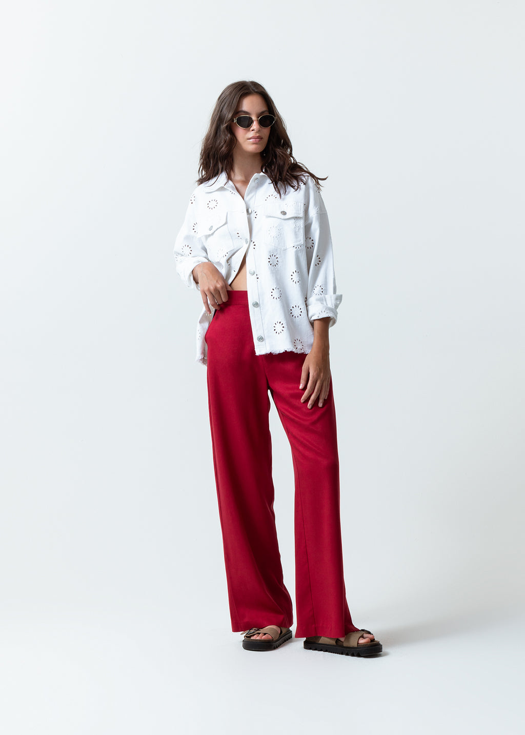 Chaqueta con detalles desagujados - Crudo 14_429F040_CRU111001_3