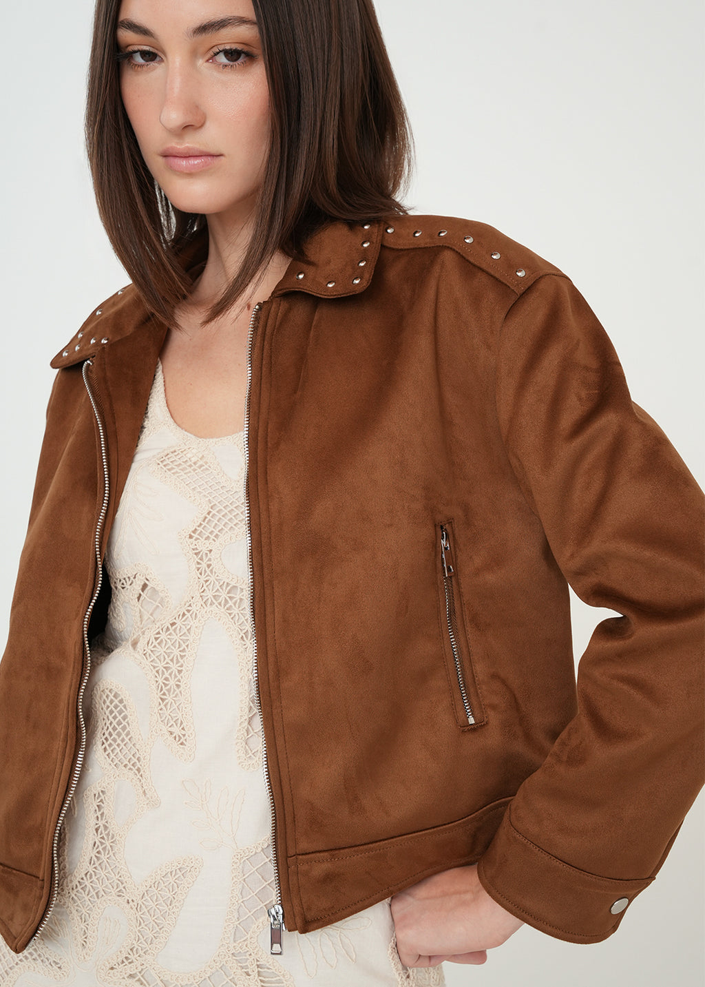 Chaqueta con taches - Café 14_429G052_CAF181048_0