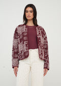 Chaqueta de botones con arabescos - Morado 14_429G053_MOR191529_0