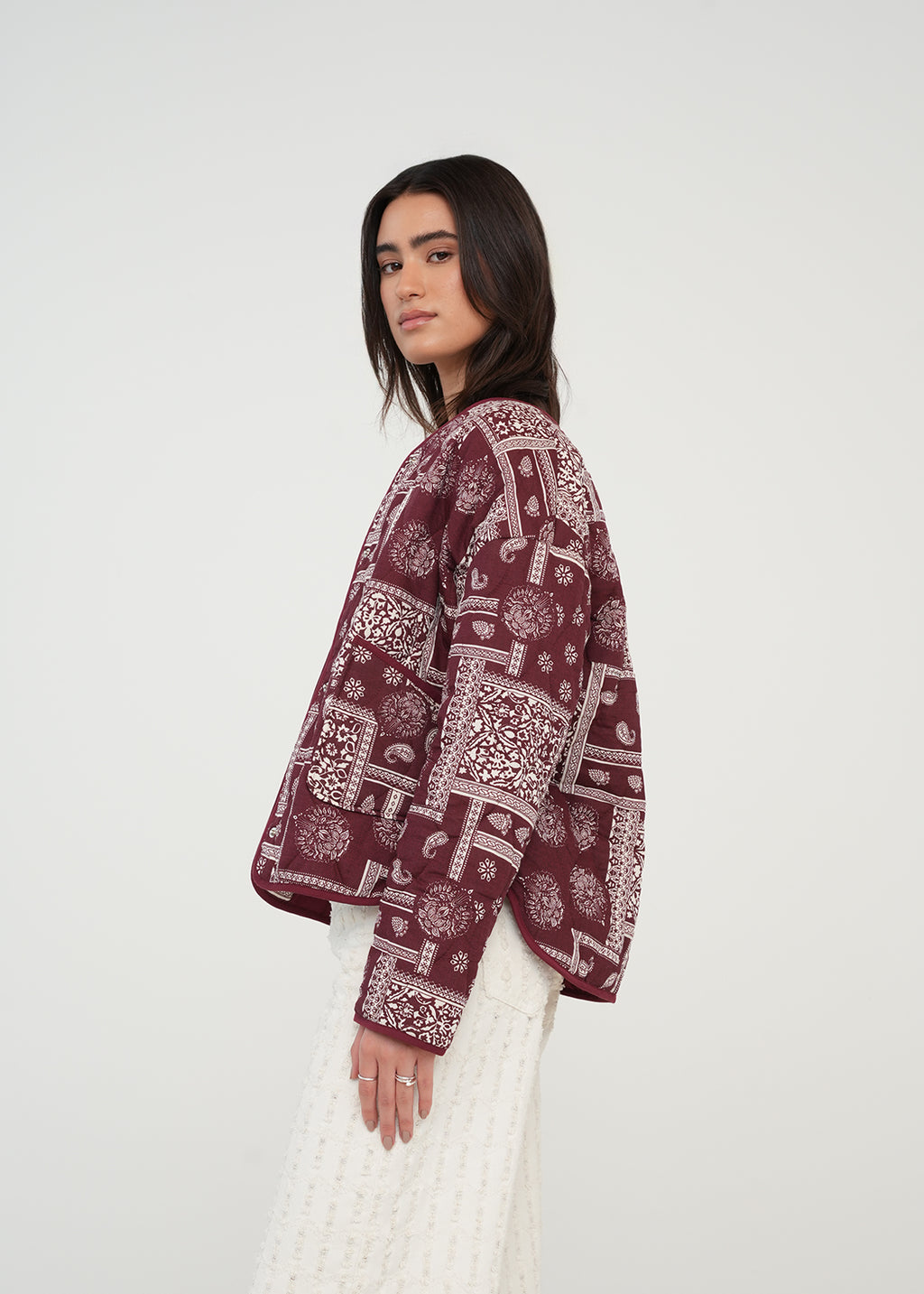 Chaqueta de botones con arabescos - Morado 14_429G053_MOR191529_3