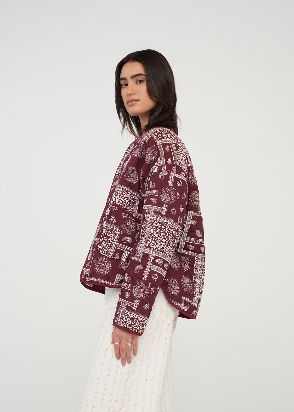 Chaqueta de botones con arabescos - Morado 14_429G053_MOR191529_3