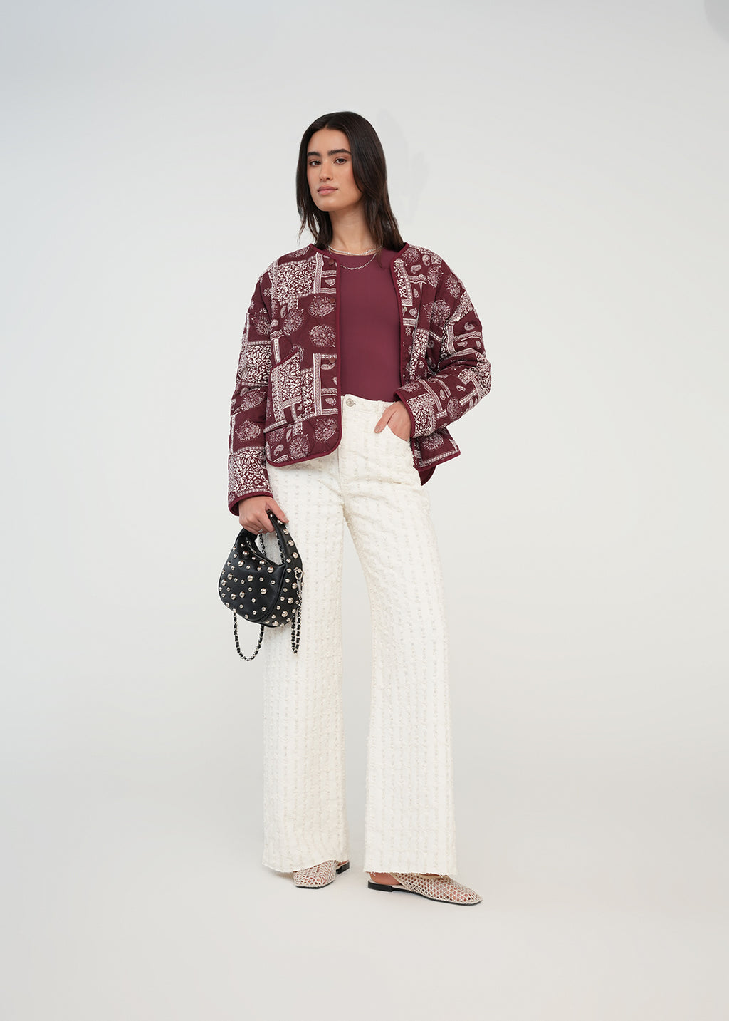 Chaqueta de botones con arabescos - Morado 14_429G053_MOR191529_5