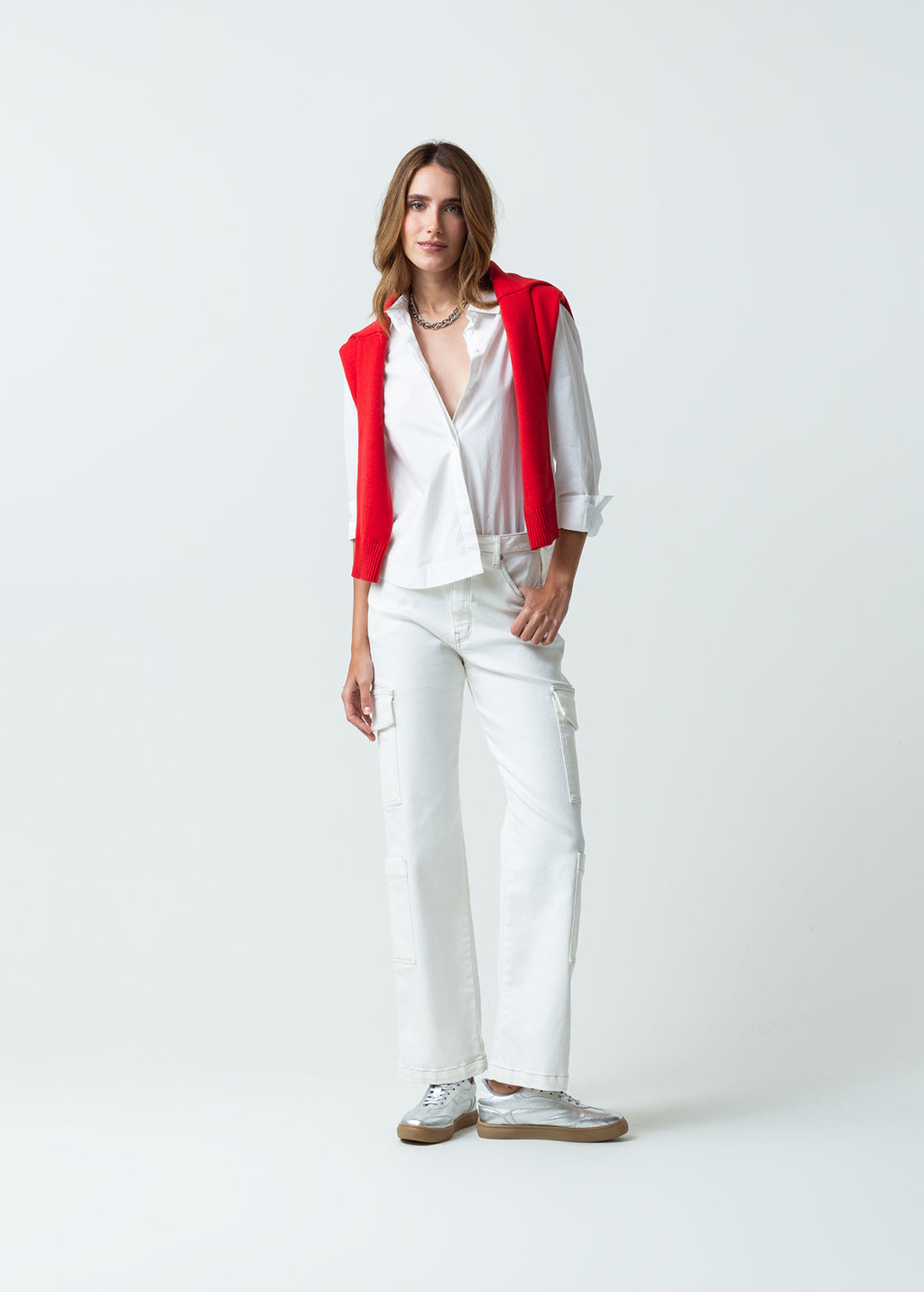 Pantalón Straight con bolsillos en costados - Crudo 14_431G303_CRU111001_3