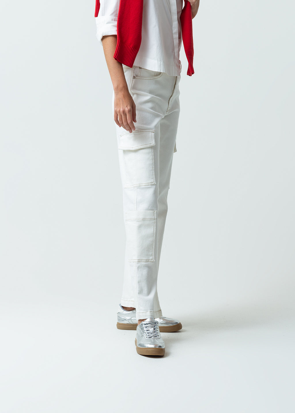 Pantalón Straight con bolsillos en costados - Crudo 14_431G303_CRU111001_5