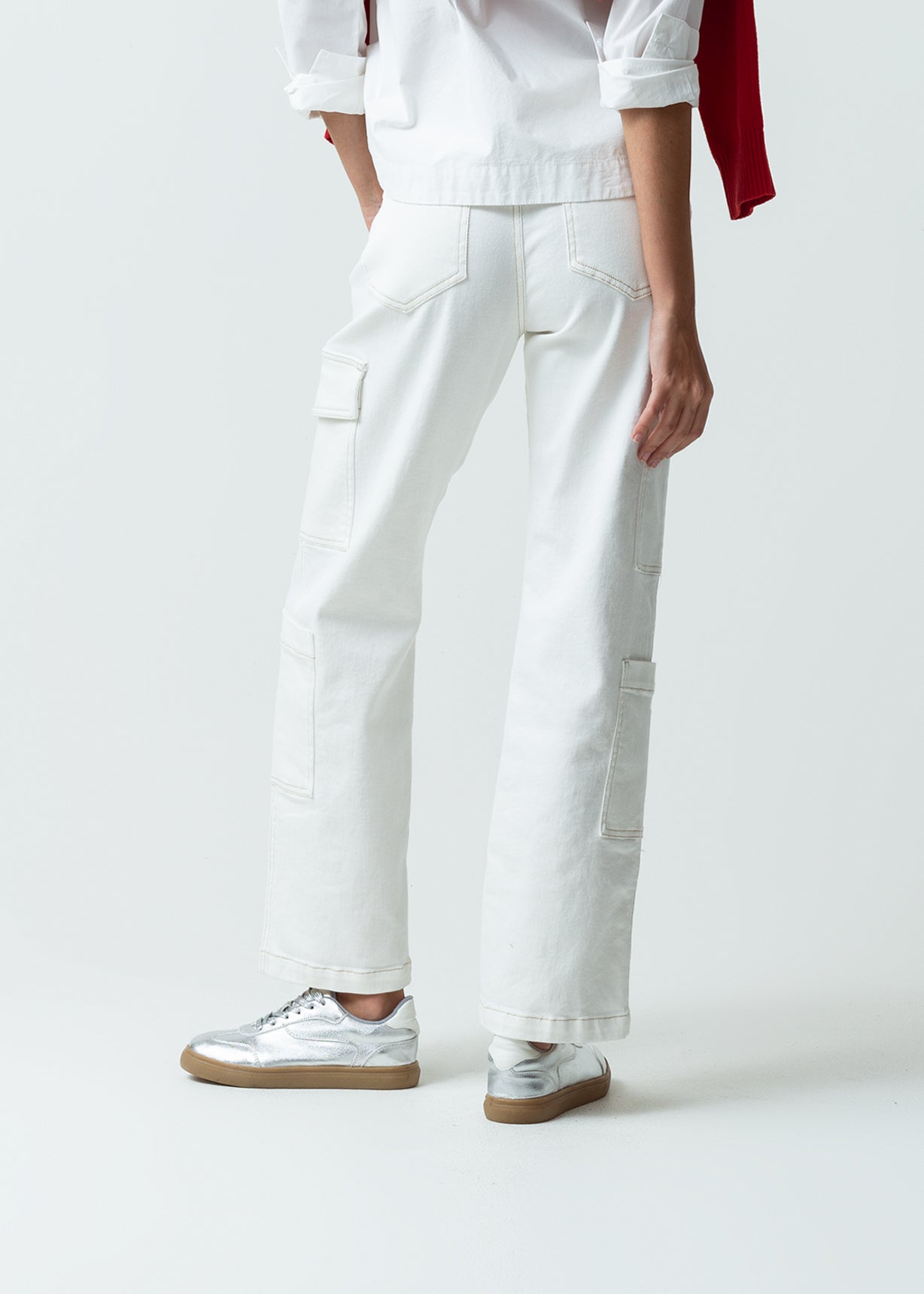 Pantalón Straight con bolsillos en costados - Crudo 14_431G303_CRU111001_6