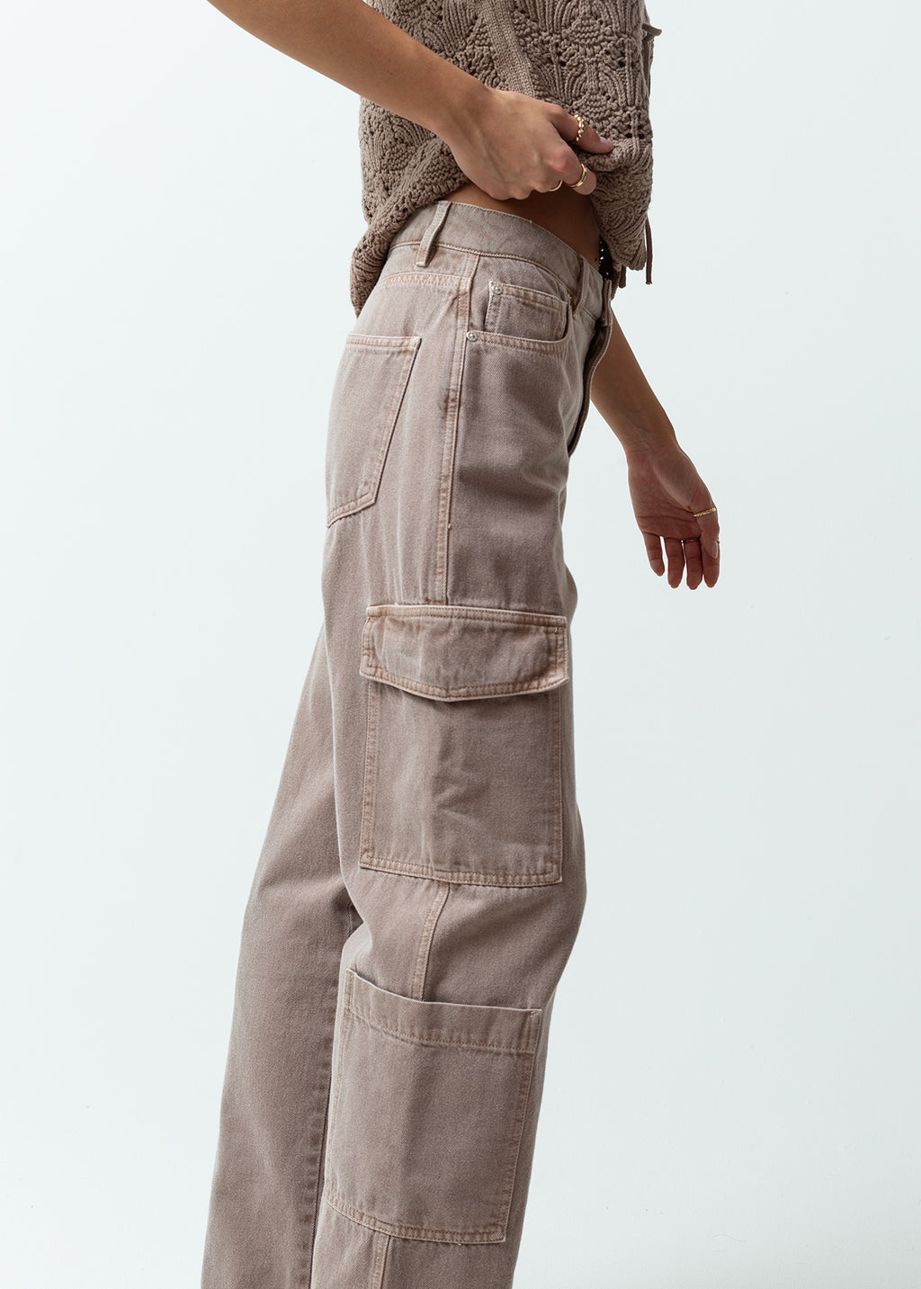 Pantalón Straight fit tiro alto - Gris 14_431G362_GRI171212_7