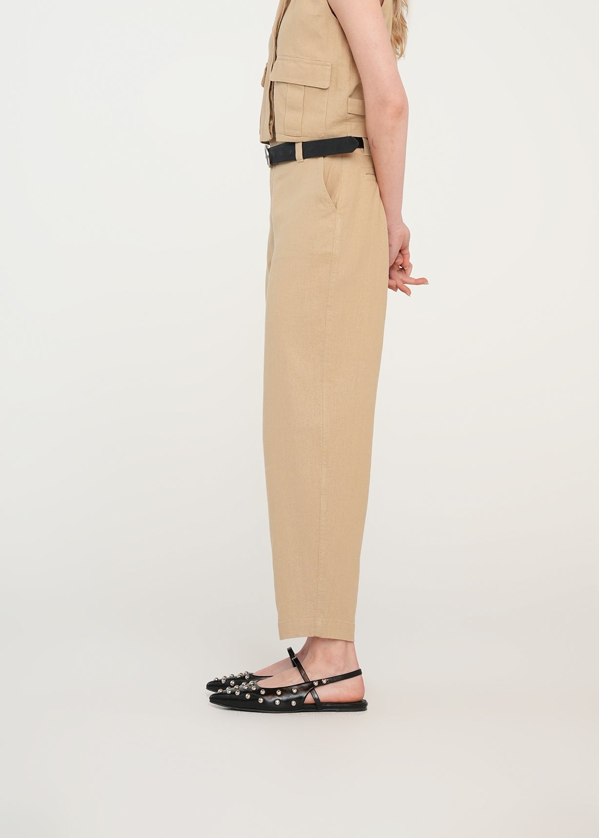 Pantalón Barrel con bolsillos - Beige 14_431H333_BEI151114_5