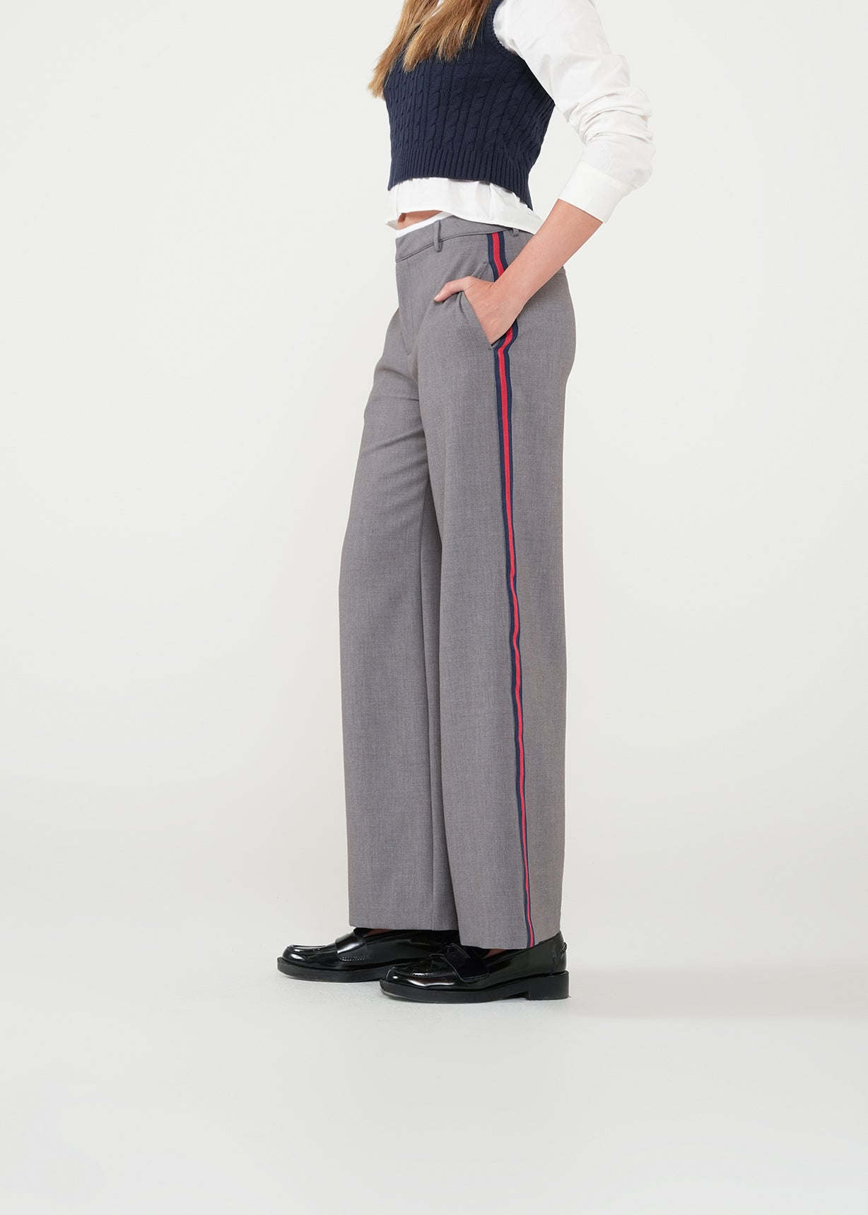Pantalón Wide Leg clásico - Gris 14_431H334_GRI184005_3