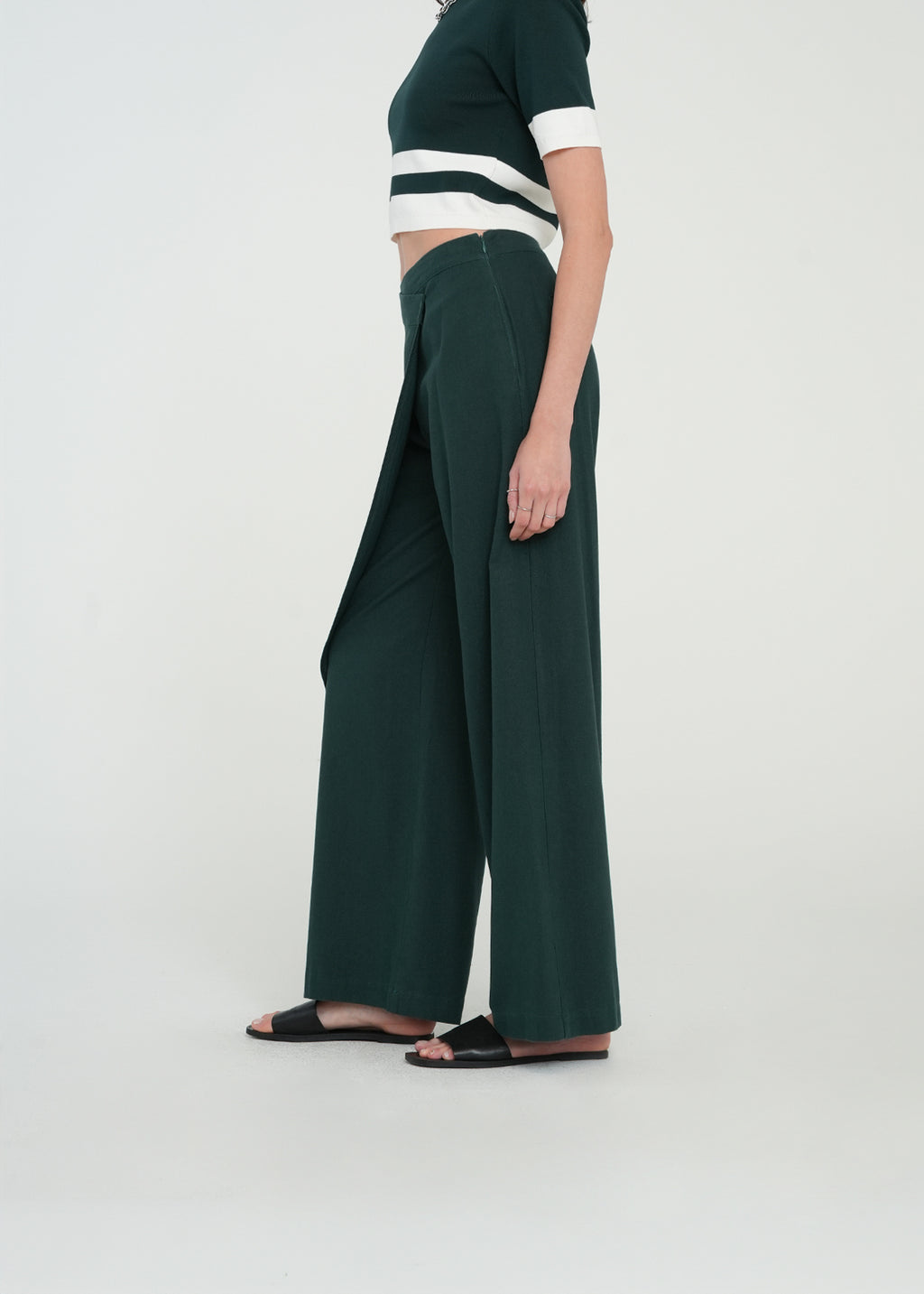 Pantalón Wide Leg con capa - Verde 14_431H375_VER195320_5