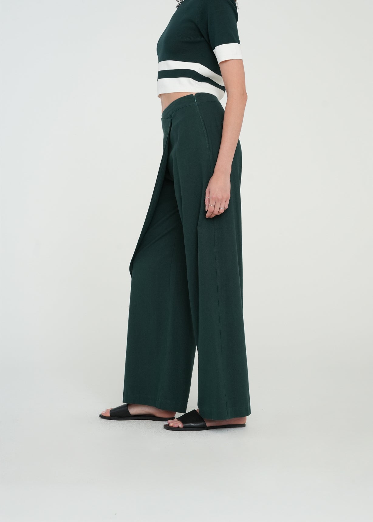 Pantalón Wide Leg con capa - Verde 14_431H375_VER195320_5