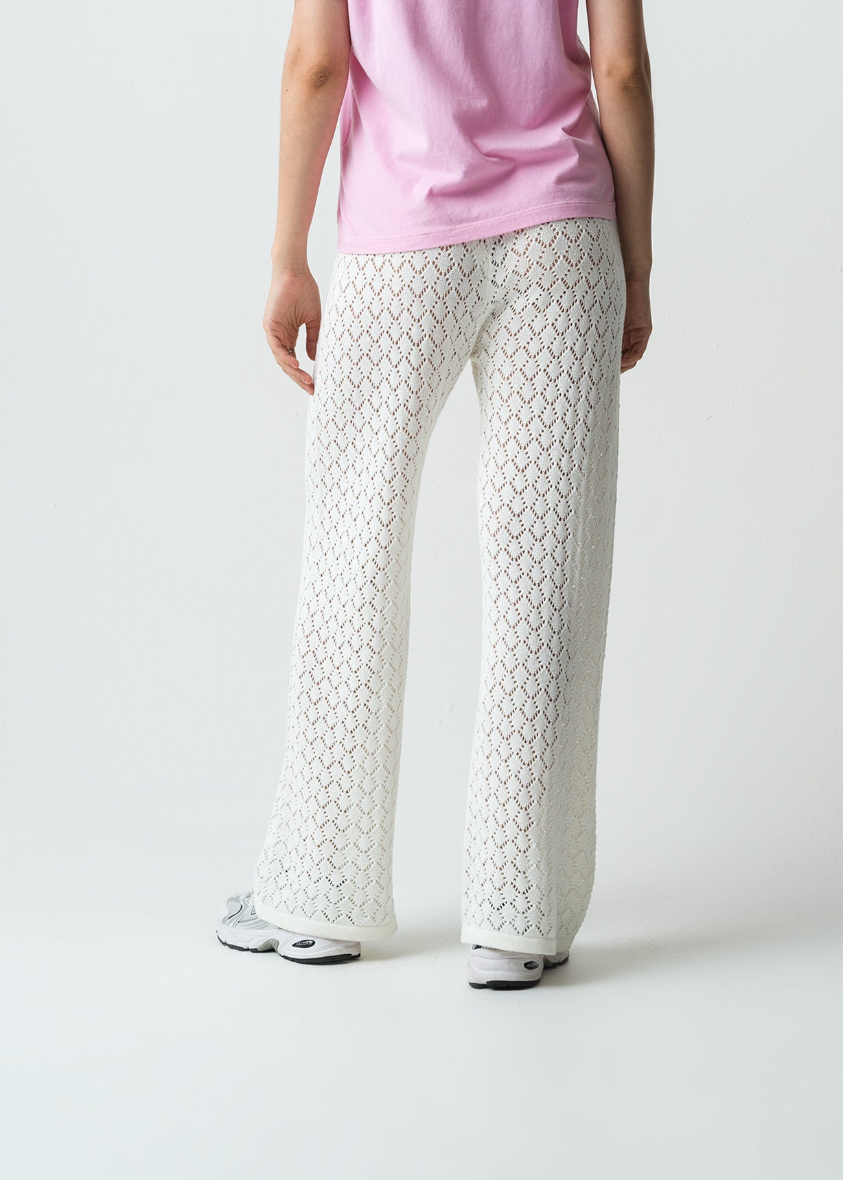 Pantalón Wide Leg Long tiro alto tejido - Crudo 14_432G084_CRU110605_6