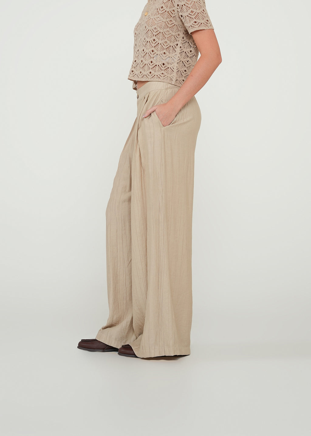 Pantalón Wide Leg fluido - Beige 14_432H338_BEI151307_5