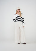 Pantalón Palazzo con botones - Beige 14_432H345_BEI130607_0