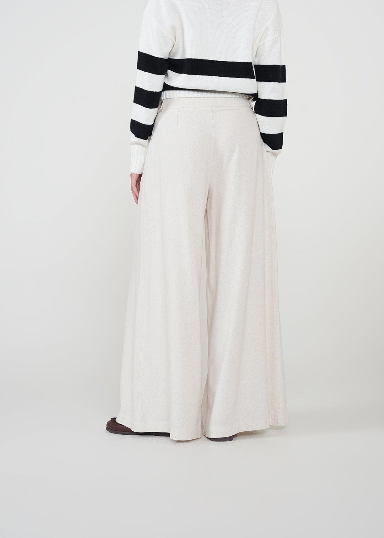 Pantalón Palazzo con botones - Beige 14_432H345_BEI130607_6