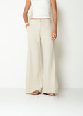 Pantalón wide leg tiro medio - Crudo 14_432H389_CRU130000_0
