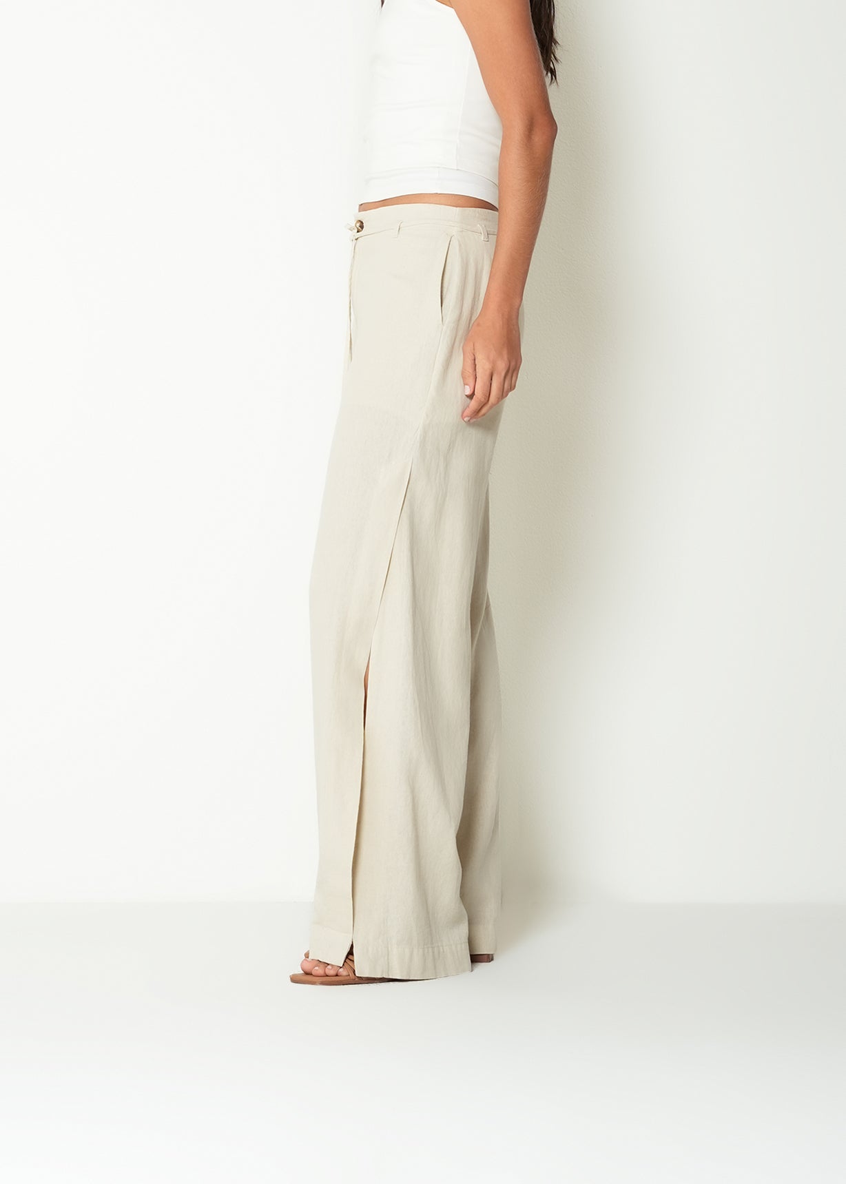 Pantalón wide leg tiro medio - Crudo 14_432H389_CRU130000_5