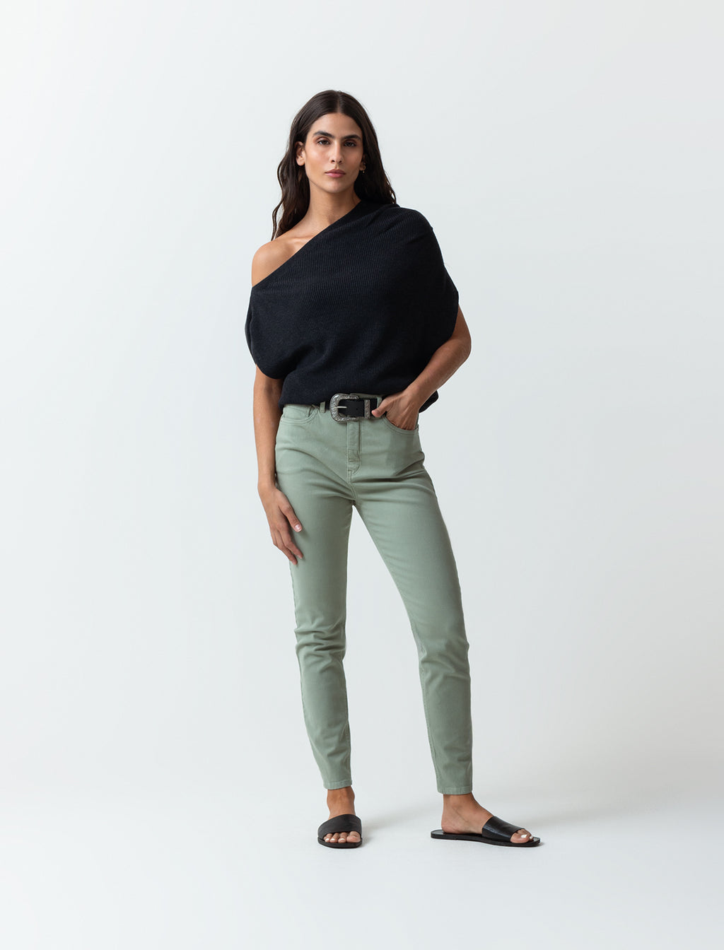 Pantalón skinny clásico - Verde 14_433F381_VER160110_3