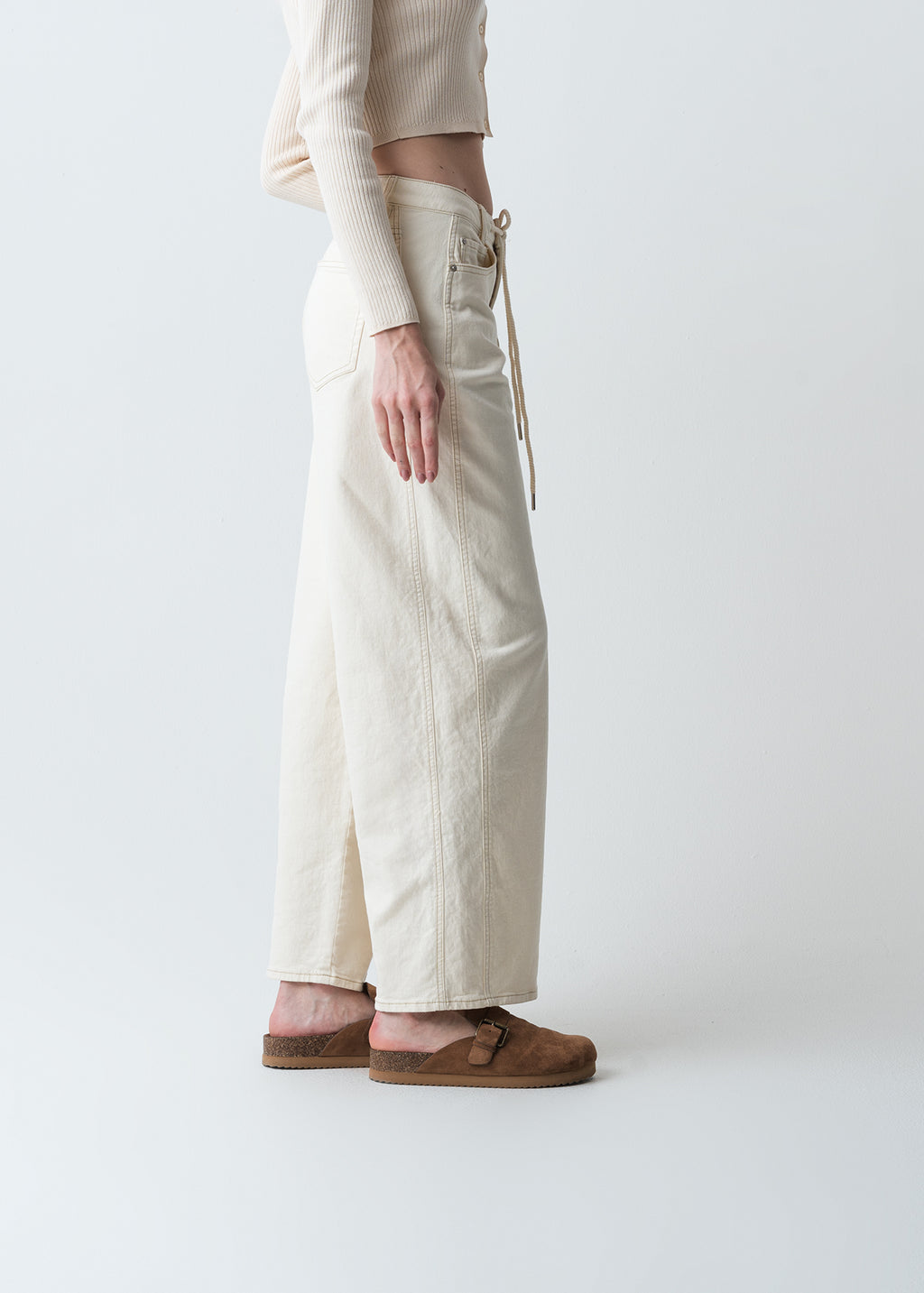 Pantalón Wide Leg Long tiro alto - Crudo 14_433G359_CRU110110_6