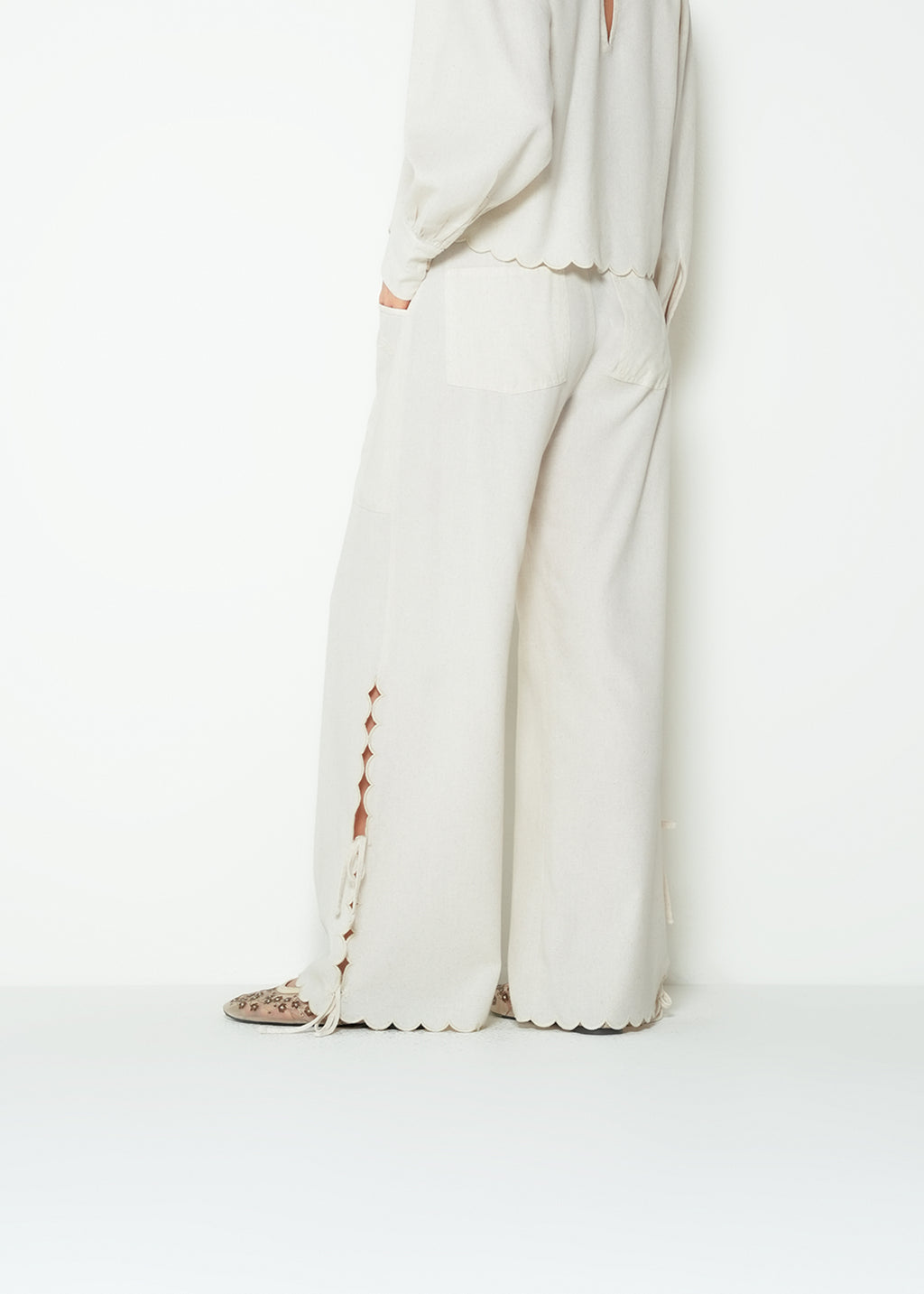 Pantalón wide leg tiro medio tipo lino - Crudo 14_433H322_CRU110605_7