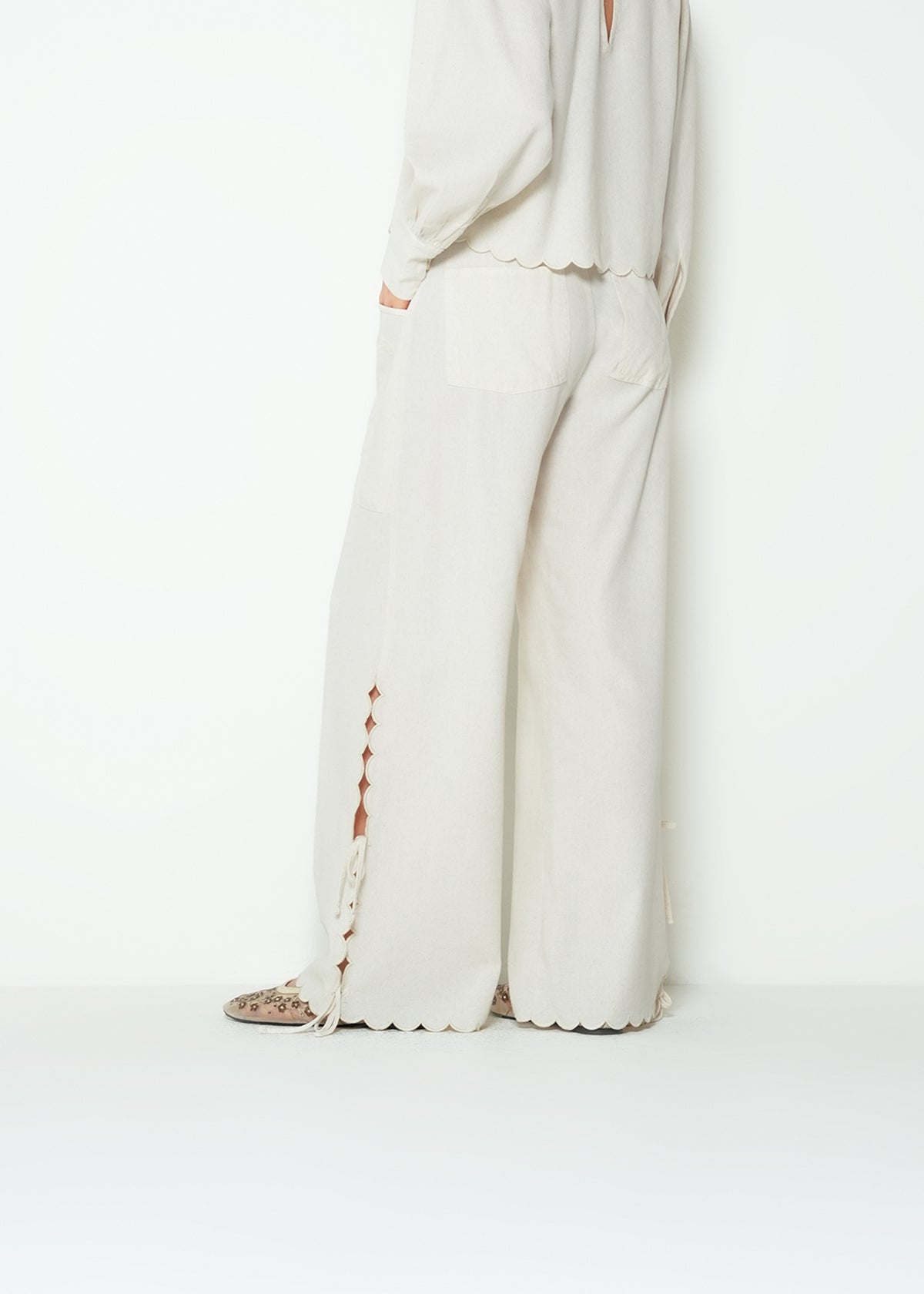 Pantalón wide leg tiro medio tipo lino - Crudo 14_433H322_CRU110605_7