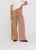 Pantalón Palazzo con cordón - Cafe 14_435H003_CAF191233_0