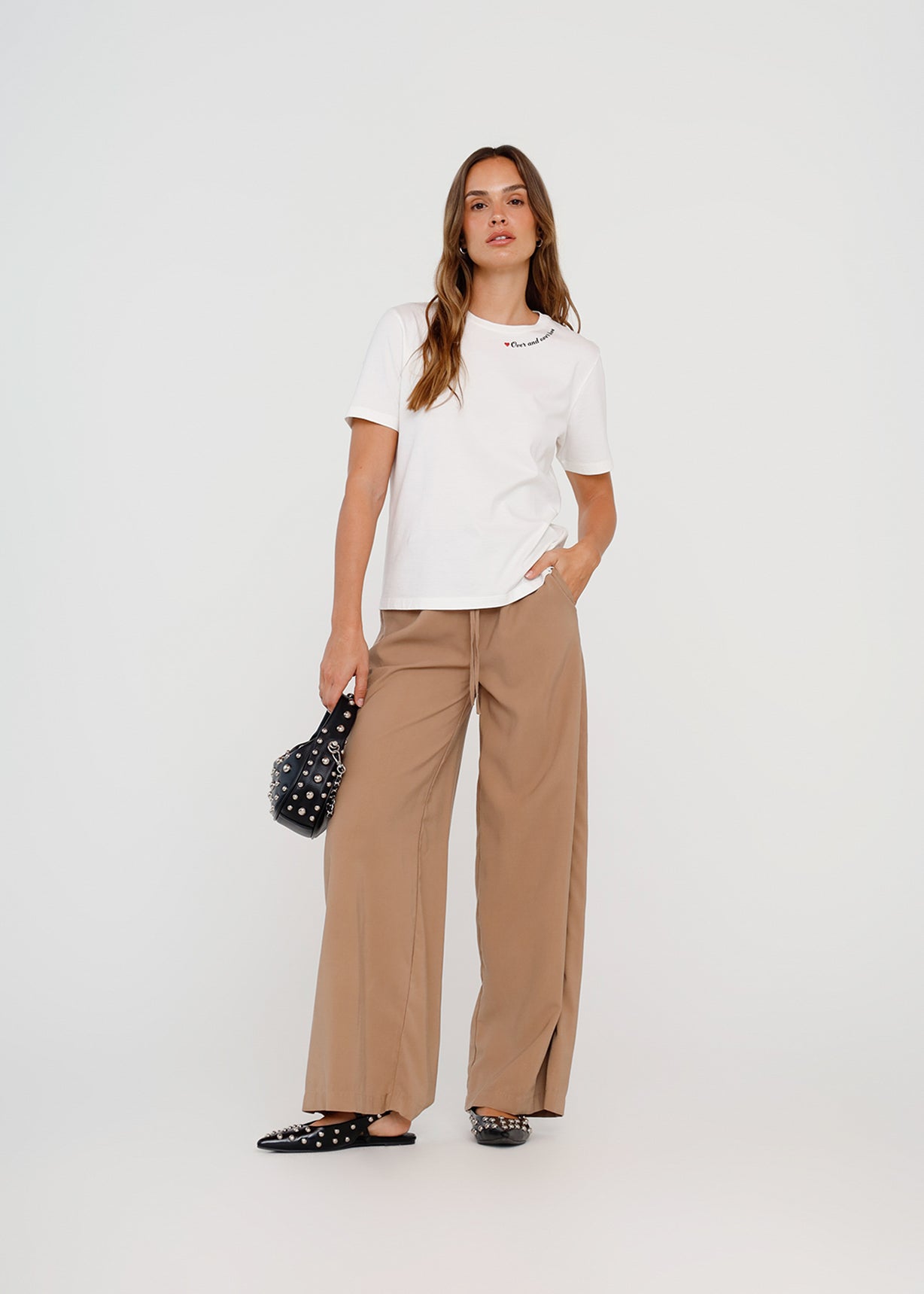 Pantalón Palazzo con cordón - Cafe 14_435H003_CAF191233_5