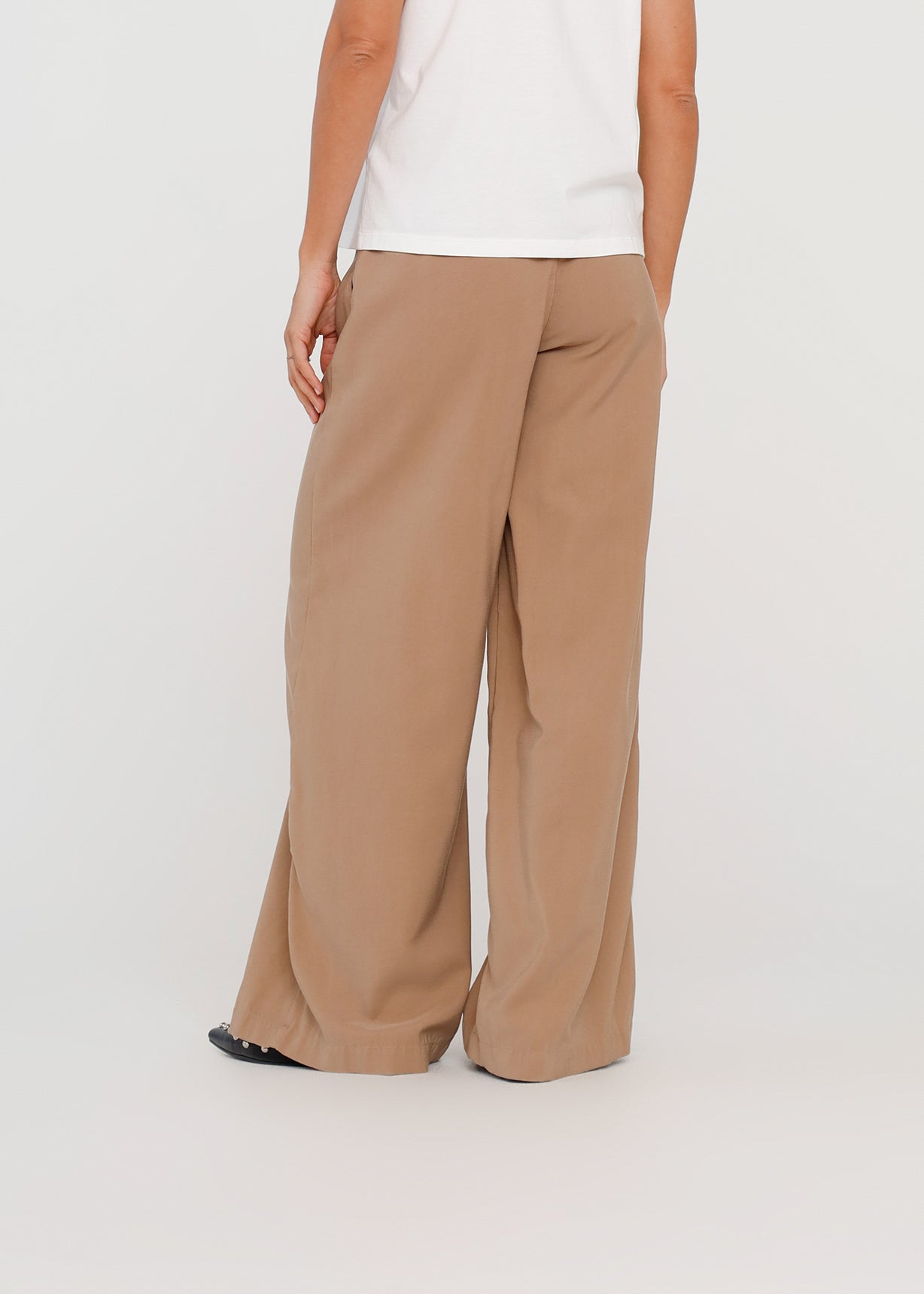 Pantalón Palazzo con cordón - Cafe 14_435H003_CAF191233_7