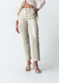 Pantalón con efecto metalizado - Beige 14_439F302_BEI131012_0