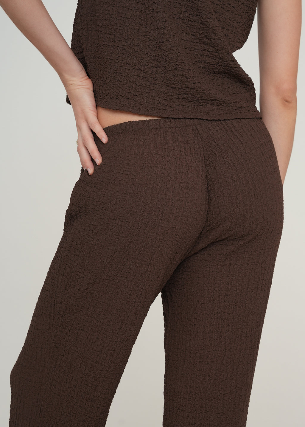 Pantalón Straight con textura - Café 14_439G004_CAF190912_4