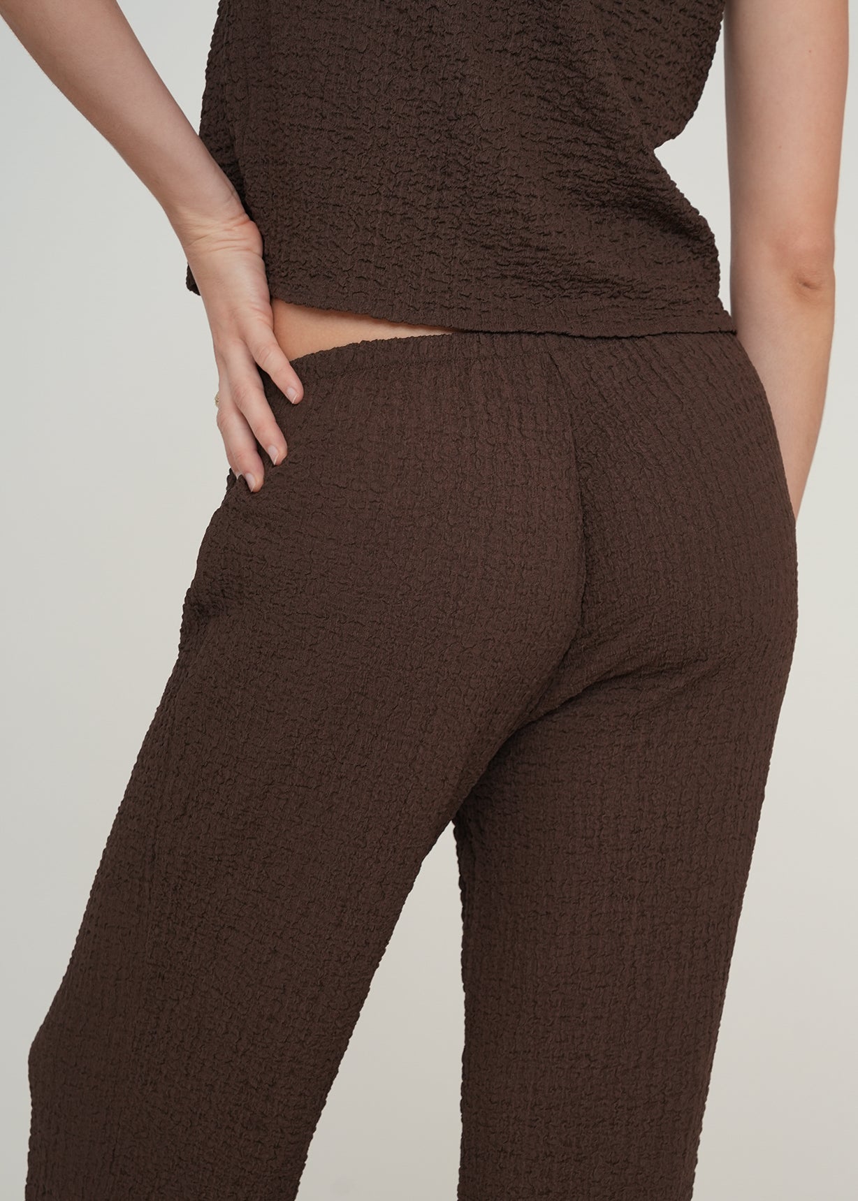 Pantalón Straight con textura - Café 14_439G004_CAF190912_4